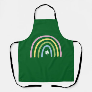 Four Leaf Clover Rainbow St Patrick's Day  Apron