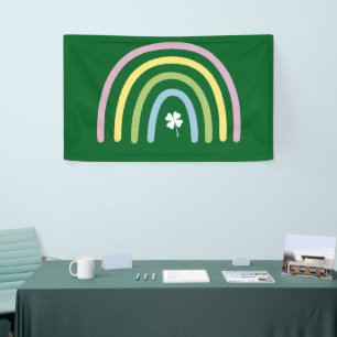Four Leaf Clover Rainbow St Patrick's Day  Banner