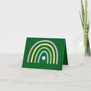 Four Leaf Clover Rainbow St Patrick's Day  Card