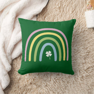 Four Leaf Clover Rainbow St Patrick's Day Cushion