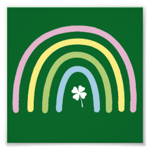Four Leaf Clover Rainbow St Patrick's Day Photo Print