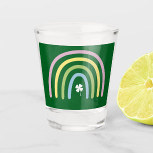 Four Leaf Clover Rainbow St Patrick's Day  Shot Glass