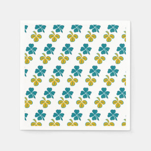 Four Leaf Clover Shamrock St. Patrick`s Day Napkin