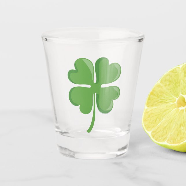 Four Leaf Clover Shot Glass (Front)