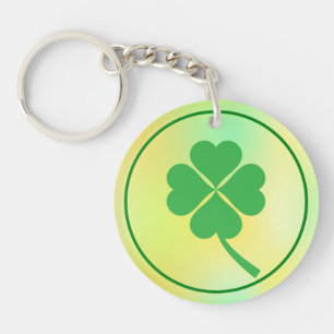 Four Leaf Clover St. Patrick's Day Design-87906 Key Ring