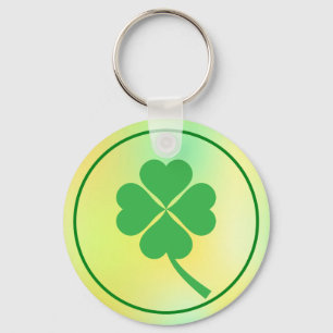 Four Leaf Clover St. Patrick's Day Design-87906 Key Ring