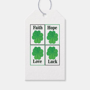 Four Leaf Clover St Patricks Day Four Leaf Clover Gift Tags