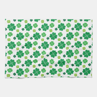 Four Leaf Clover St Patricks Day Tea Towel