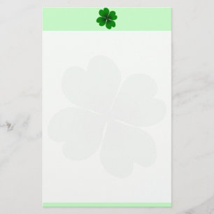 four-leaf clover stationery