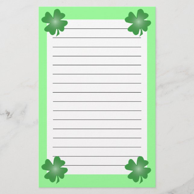 Four Leaf Clover Stationery (Front)