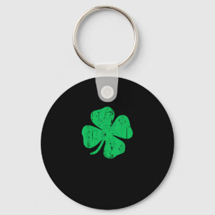 Four Leaf Clover T-Shirt Vintage Saint Patrick Day Key Ring