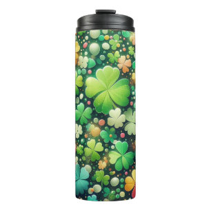 Four Leaf Clover Thermal Tumbler