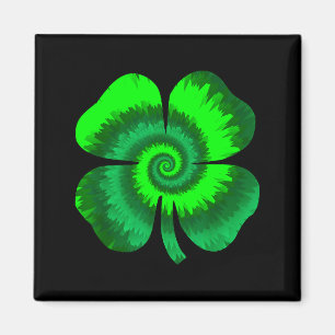 Four Leaf Clover Tie Dye St Patrick's Day Lucky Sh Magnet