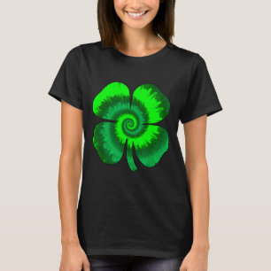 Four Leaf Clover Tie Dye St Patrick's Day Lucky Sh T-Shirt