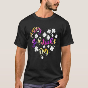 Four Leaf Clover Vintage Saint Happy Patrick Day 2 T-Shirt