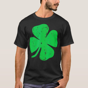 Four Leaf Clover Vintage Saint Patrick Day T-Shirt