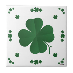Four Leaf Clovers Ceramic Tile