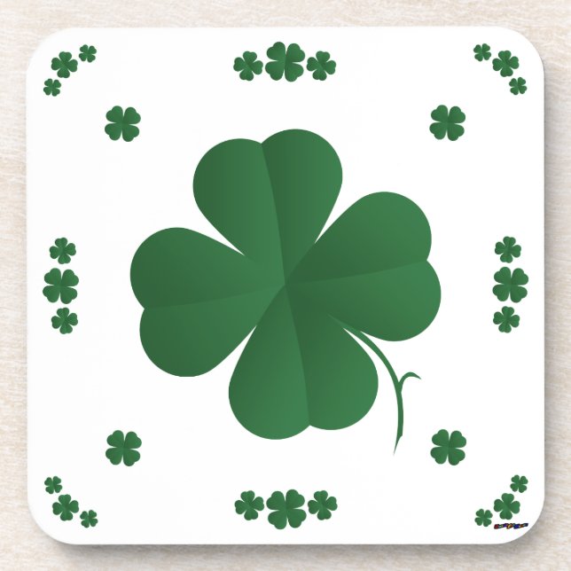 Four Leaf Clovers Coaster (Front)