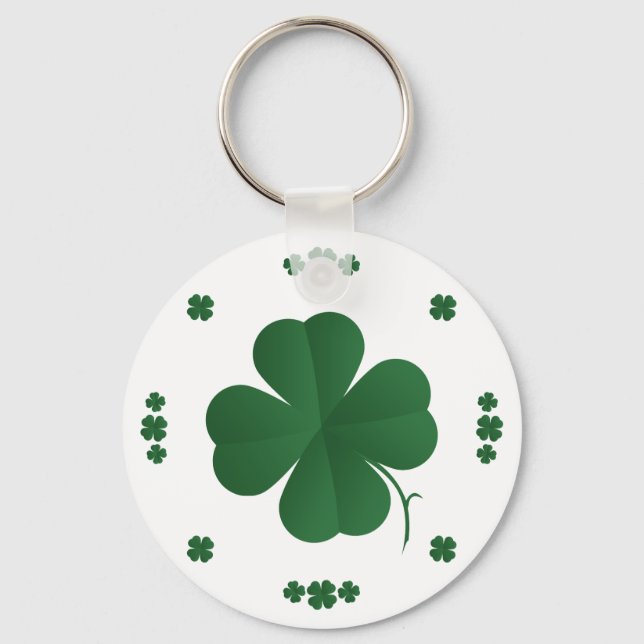 Four Leaf Clovers Key Ring (Front)