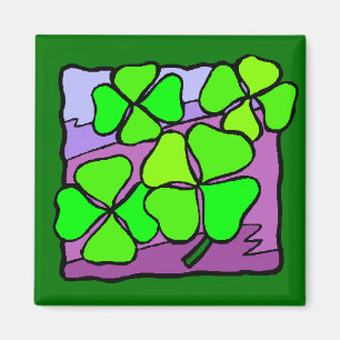 Four Leaf Clovers Magnet