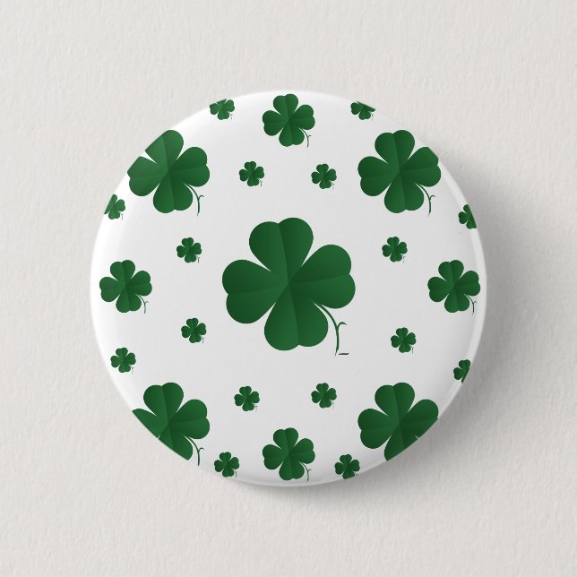 Four Leaf Clovers - multi 6 Cm Round Badge (Front)