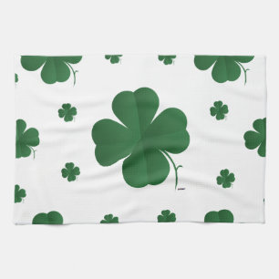 Four Leaf Clovers - multi Tea Towel