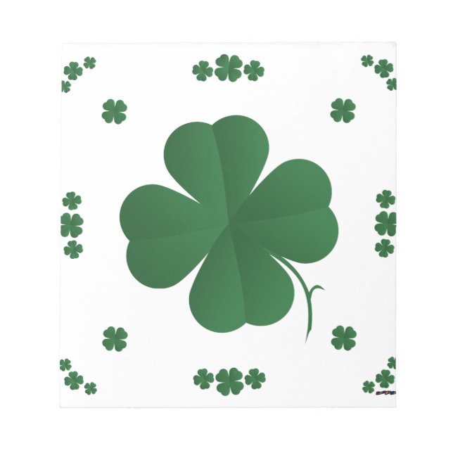 Four Leaf Clovers Notepad (Front)