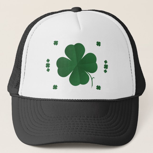 Four Leaf Clovers Trucker Hat (Front)
