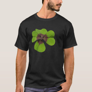 Four Leaf Lucky C St Patricks Day Good Luck Charm T-Shirt