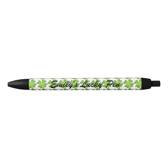 Four-leafed Clover Personalised Lucky Pen (Front)