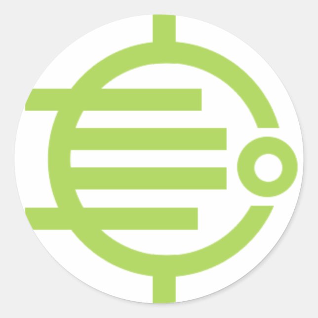 Four Leaves Round Sticker (Front)