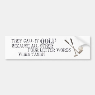 Four Letter Word Bumper Sticker