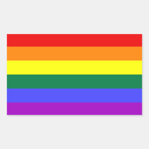 FOUR LGBT Flag Rectangular Sticker