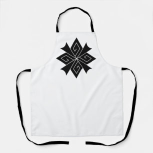 Four lightning bolts with thunderclaps apron