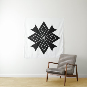 Four lightning bolts with thunderclaps tapestry