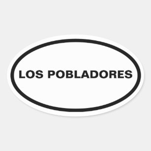 FOUR "Los Pobladores" Oval Sticker