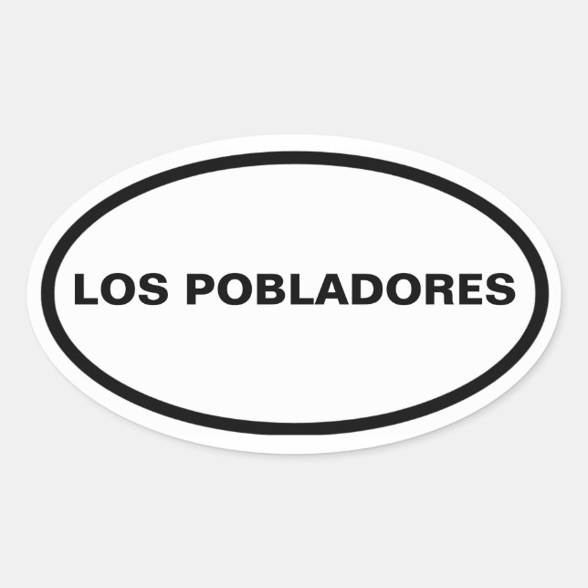 FOUR "Los Pobladores" Oval Sticker (Front)