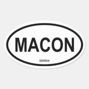 FOUR Macon, Georgia Oval Sticker