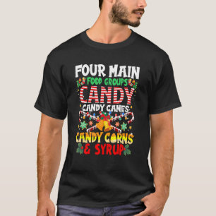 Four Main Food Groups Elf Buddy Family Christmas P T-Shirt