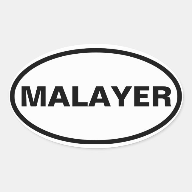 FOUR Malayer Oval Sticker (Front)