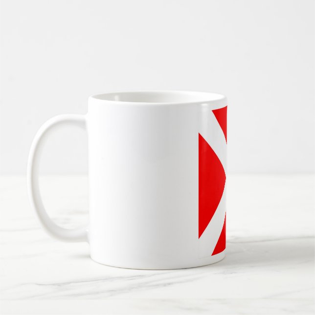 four maritime nautical alphabet number symbol flag coffee mug (Left)