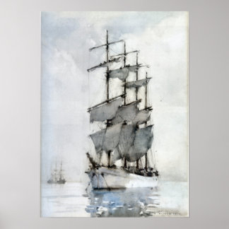 Four Masted Barque Poster