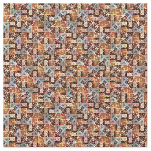 Four Meerkats Cross Weave Pattern, Fabric