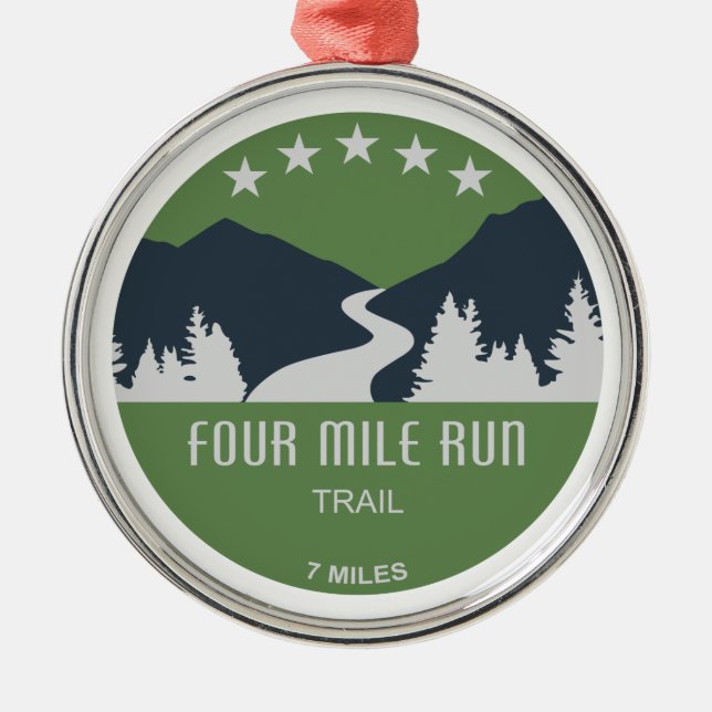 Four Mile Run Trail Metal Ornament (Front)