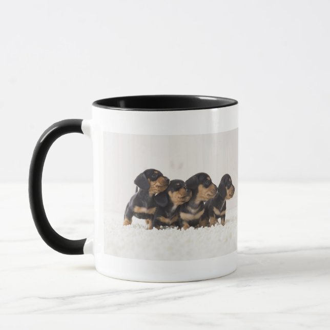 Four Mini Dachshund Mug (Left)