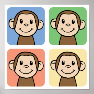 Four Monkeys Poster