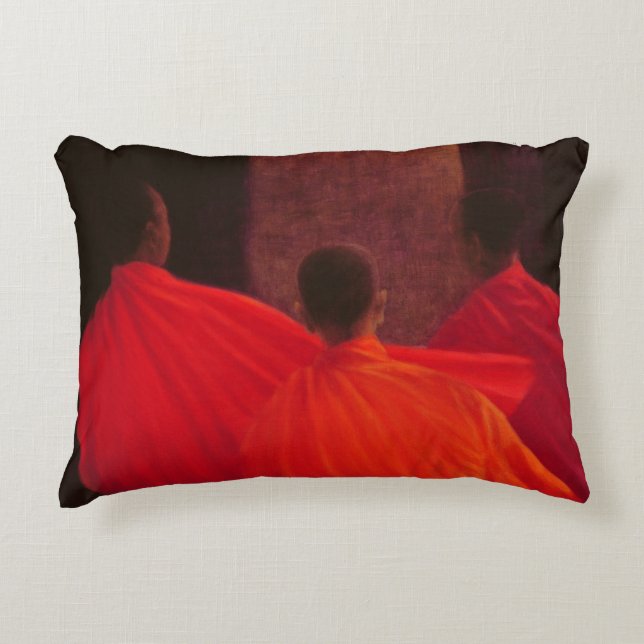 Four Monks Decorative Cushion (Front)