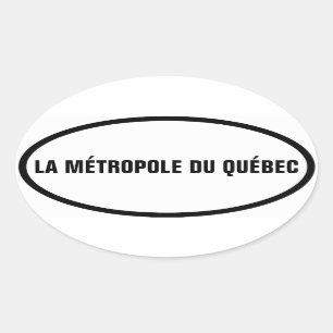 FOUR Montreal La Métropole du Québec Oval Sticker
