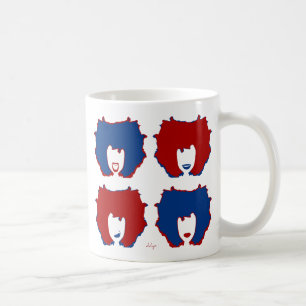 FOUR MOODS in RED and BLUE Coffee Mug