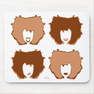 FOUR MOODS in TAN and BROWN Mouse Pad